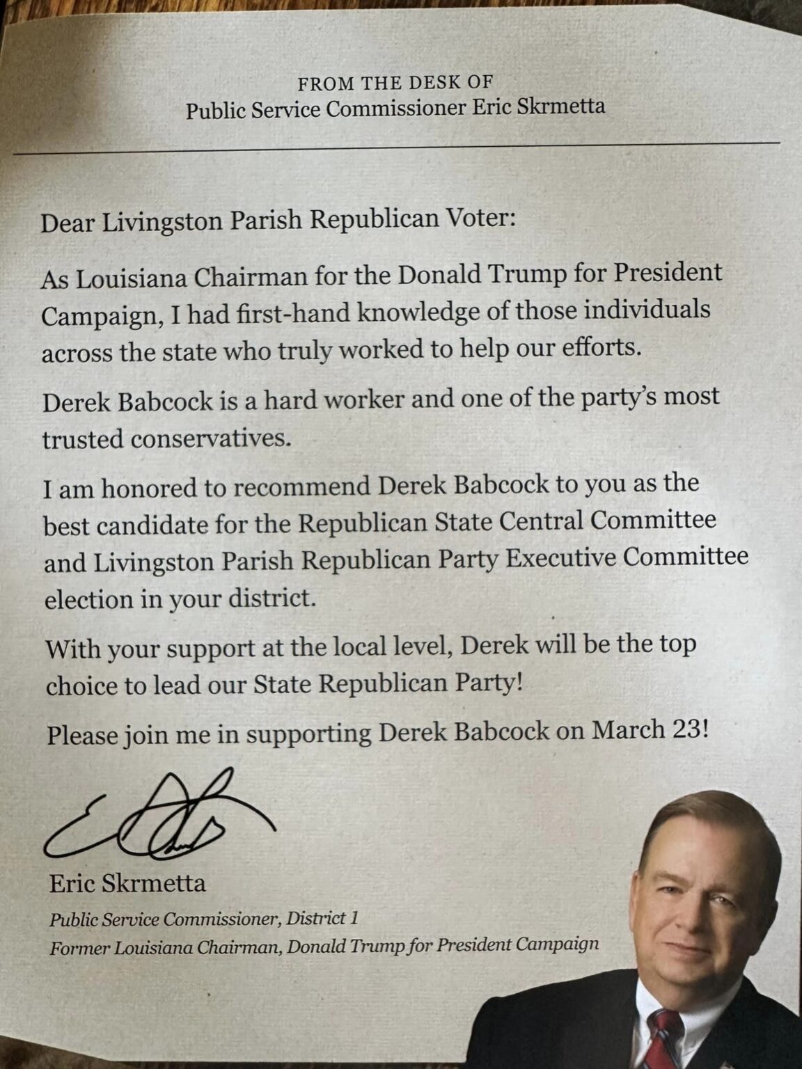 News – Elect Derek Babcock